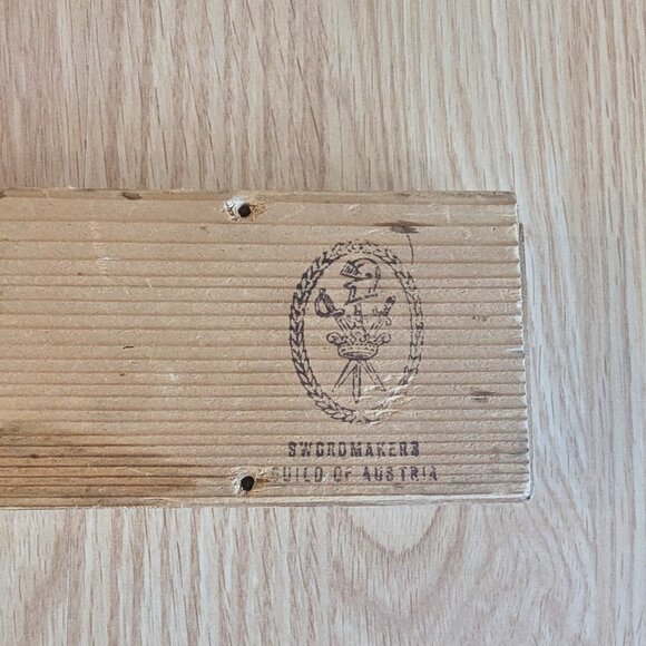 Vintage SwordMakers Guild of Austria 10" Chef’s Knife w/ Original Wood Box - Picture 3 of 10